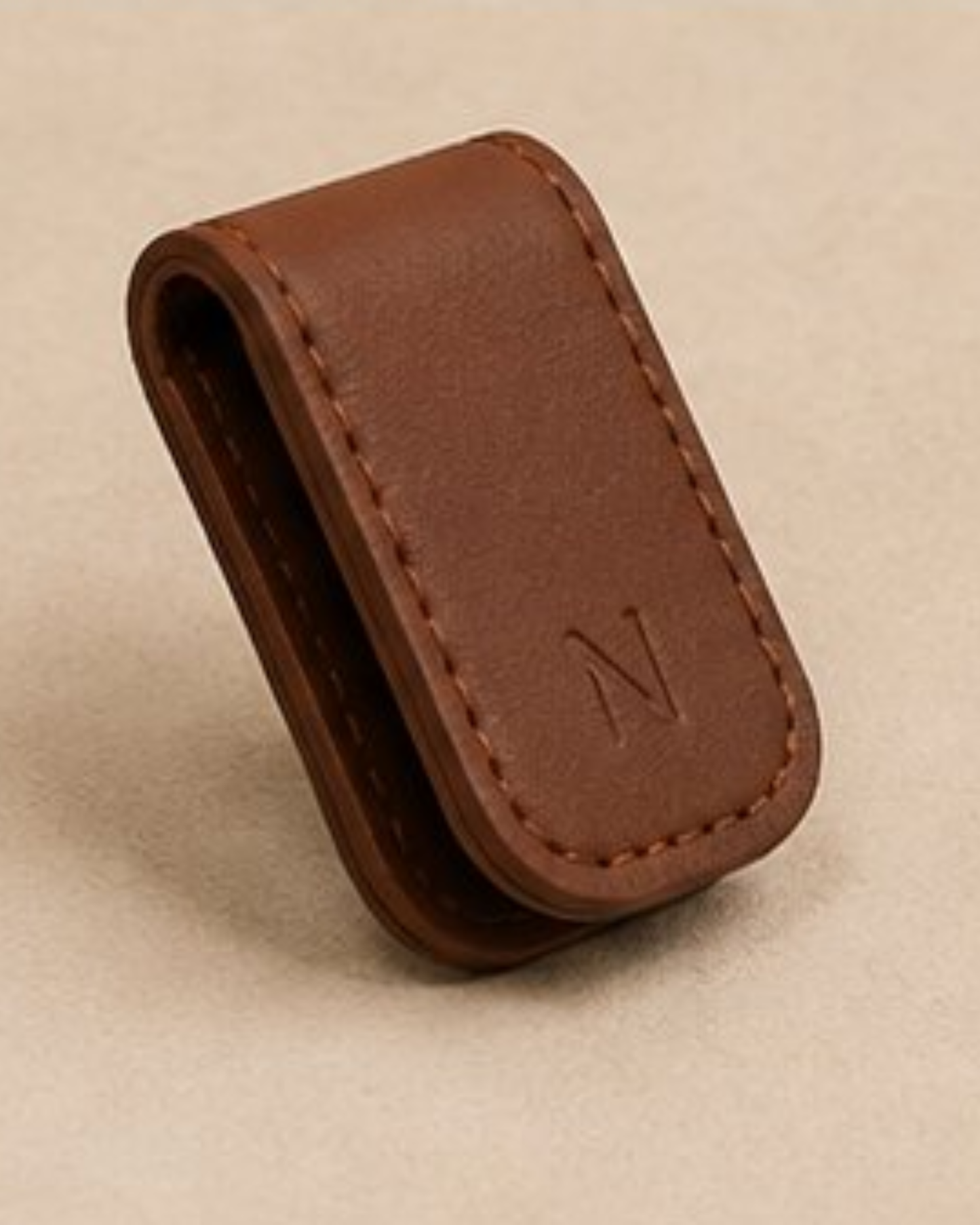 Magnetic Leather Money Clip