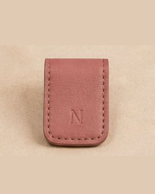 Magnetic Leather Money Clip