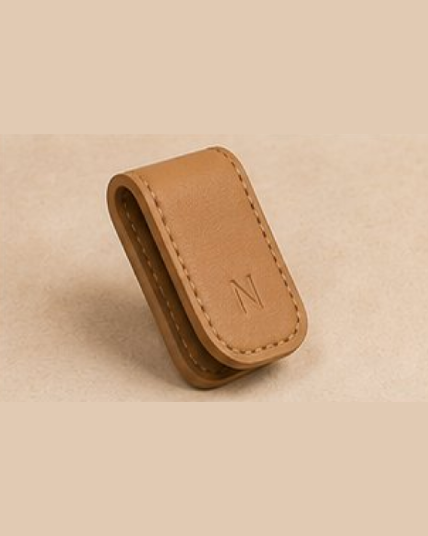 Magnetic Leather Money Clip