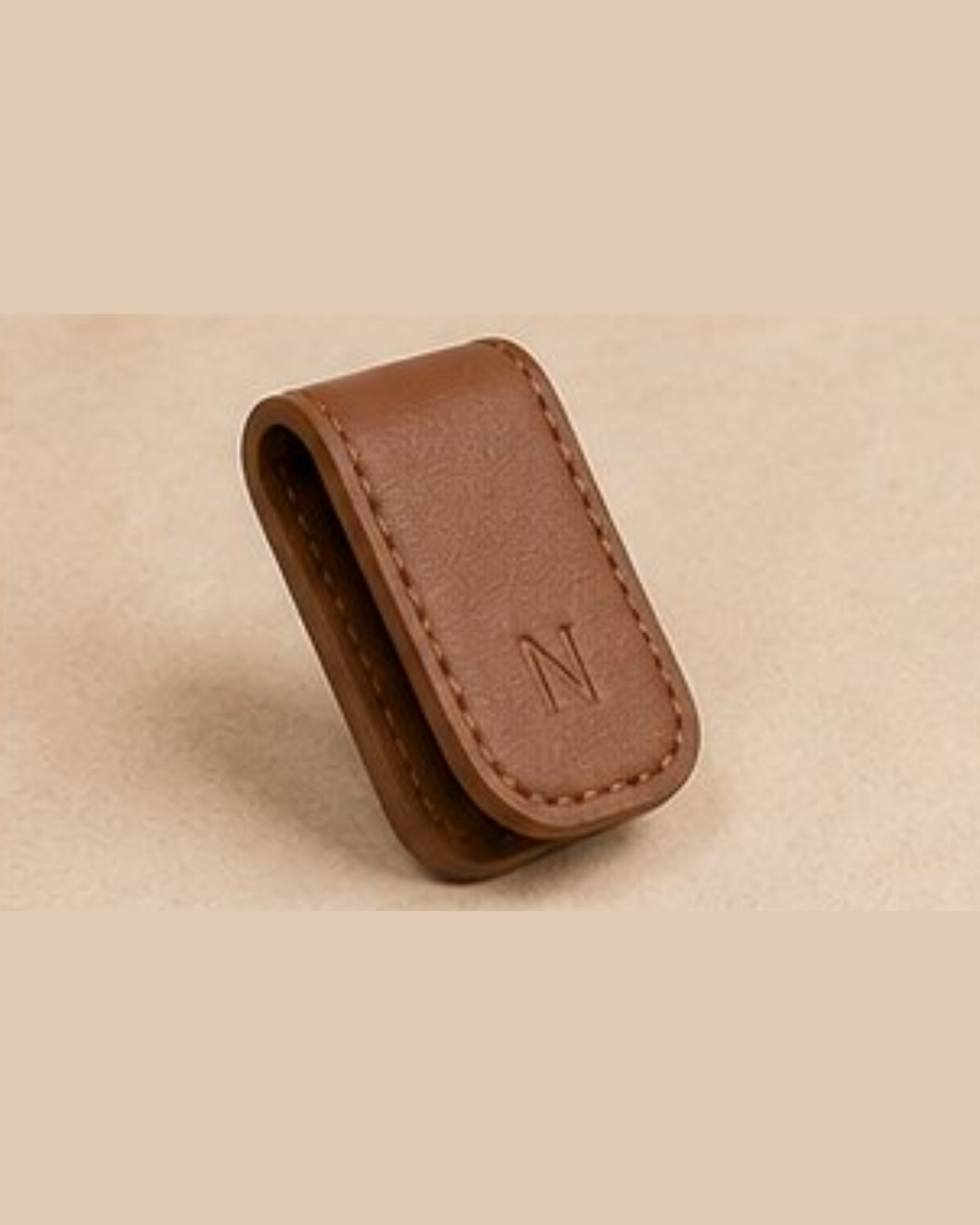 Magnetic Leather Money Clip